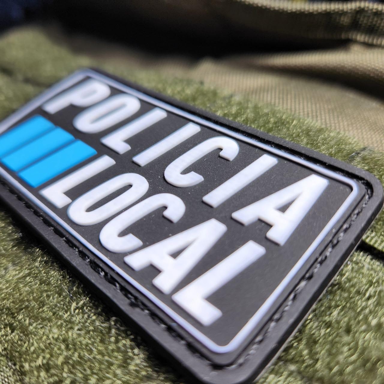 Parche Militar Táctico Policia Local 3D PVC Hook&Loop Insignia Policial para Mochila Airsoft Supervivencia Outdoor