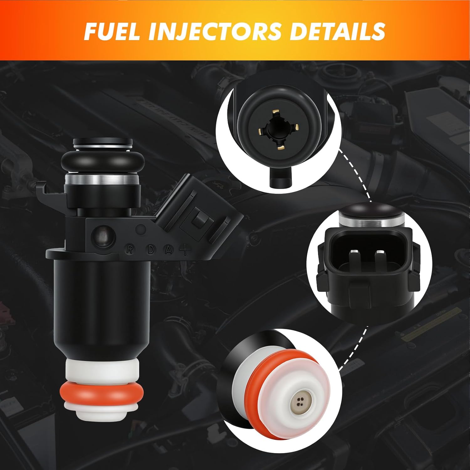 15710-14G00 2pcs Fuel Injectors Compatible for Suzuki Boulevard M50 C50 C90 M90 2005-2009 4 Holes, GSX-R1000 2003-2006, for AN650 Burgman 2003-2012,Intruder VL800 Replace 16450-PLD-003