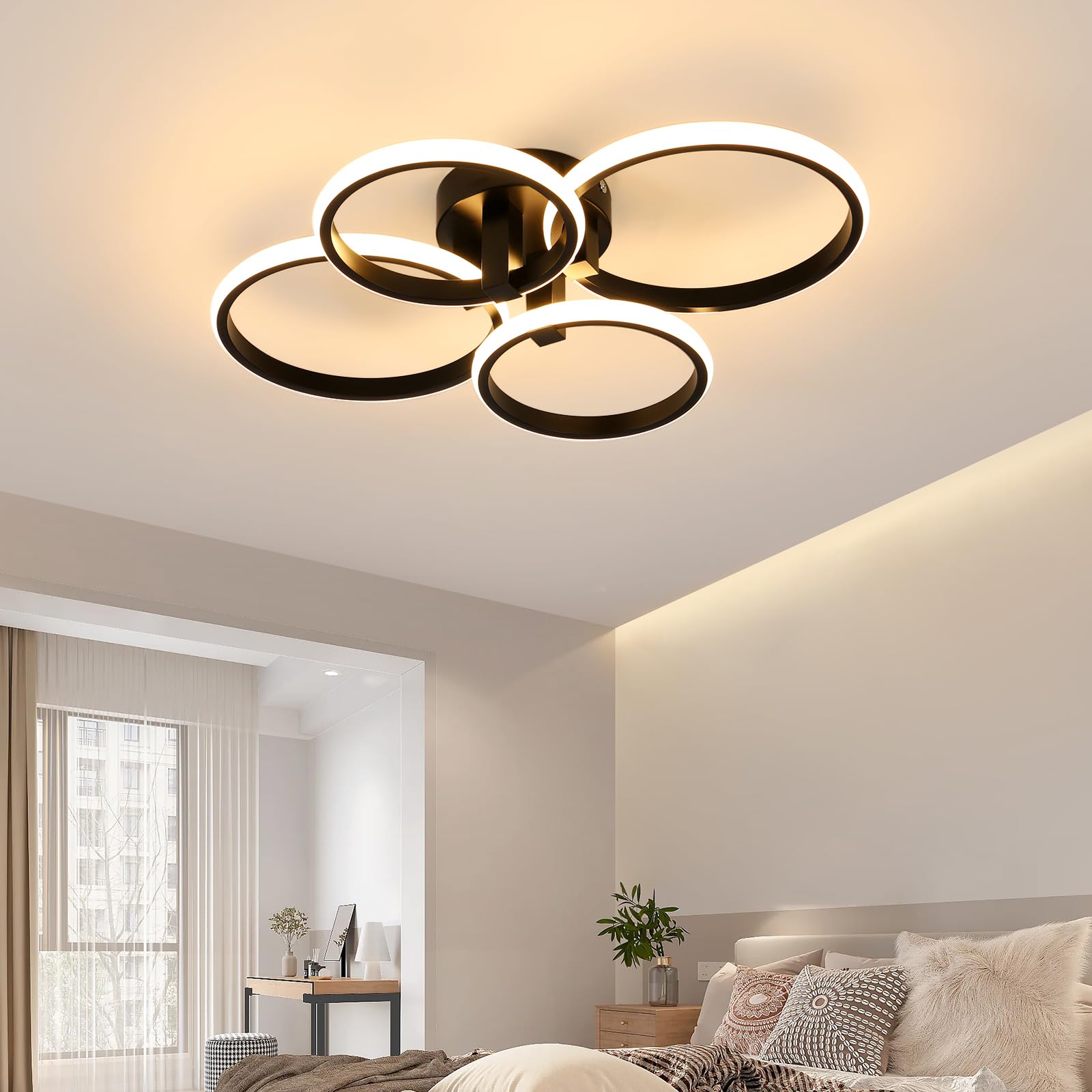 DELIPOP LED Ceiling Lights 76W 8550LM, Modern Dimmable Ceiling Light with Remote Control - Image 2