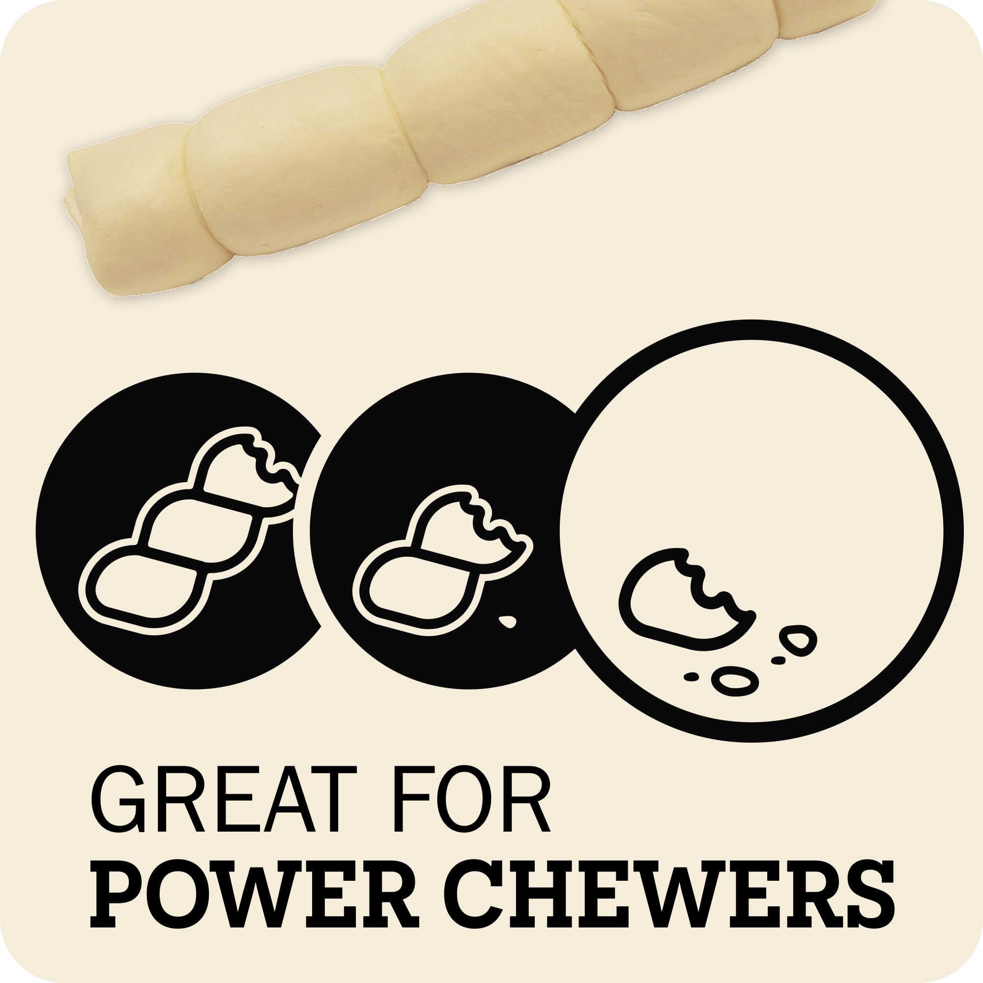Redbarn Pet Products All-Natural Large Beef Cheek Rolls for Dogs, Uncoated - Single Ingredient Grain-Free Chew Treat Naturally Rich in Collagen - No Artificial Preservatives - Pack of 4