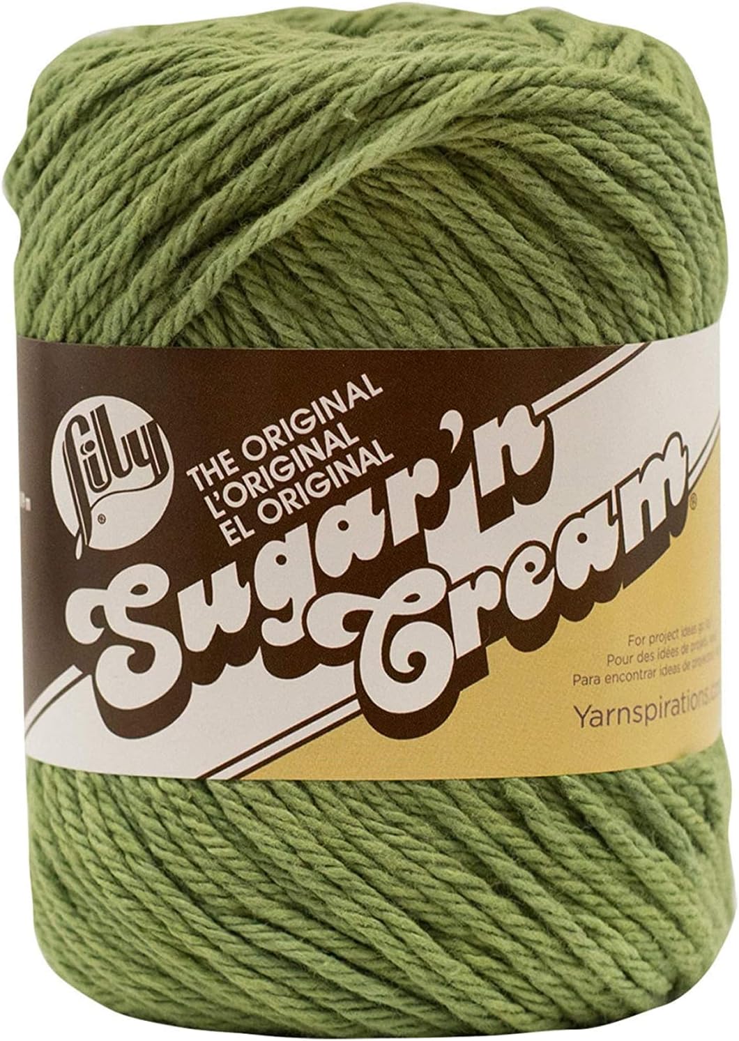 Lily Sugar'N Cream Sage Green Yarn - 6 Pack of 71g/2.5oz - Cotton - 4 Medium (Worsted) - 120 Yards - Knitting/Crochet