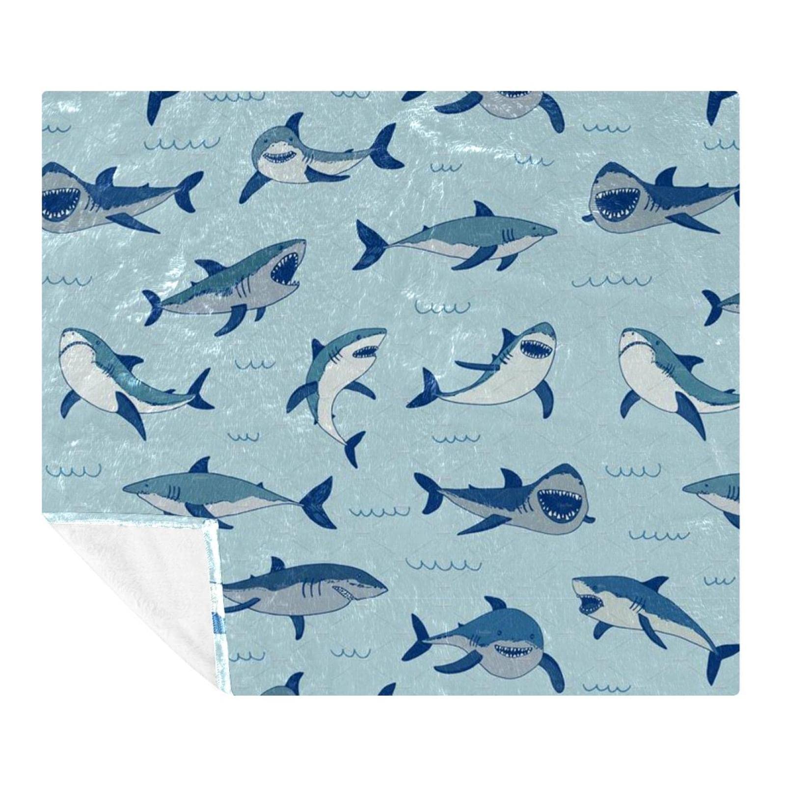 Couverture requin polaire pour vos soirées cinéma sur le canapé