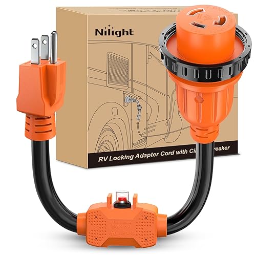 Miniatura 40 de Nilight Cable adaptador de bloqueo para caravana de 15 amperios a 50 amperios de cobre puro resistente calibre 10 ETL listado 5-15P a SS2-50R