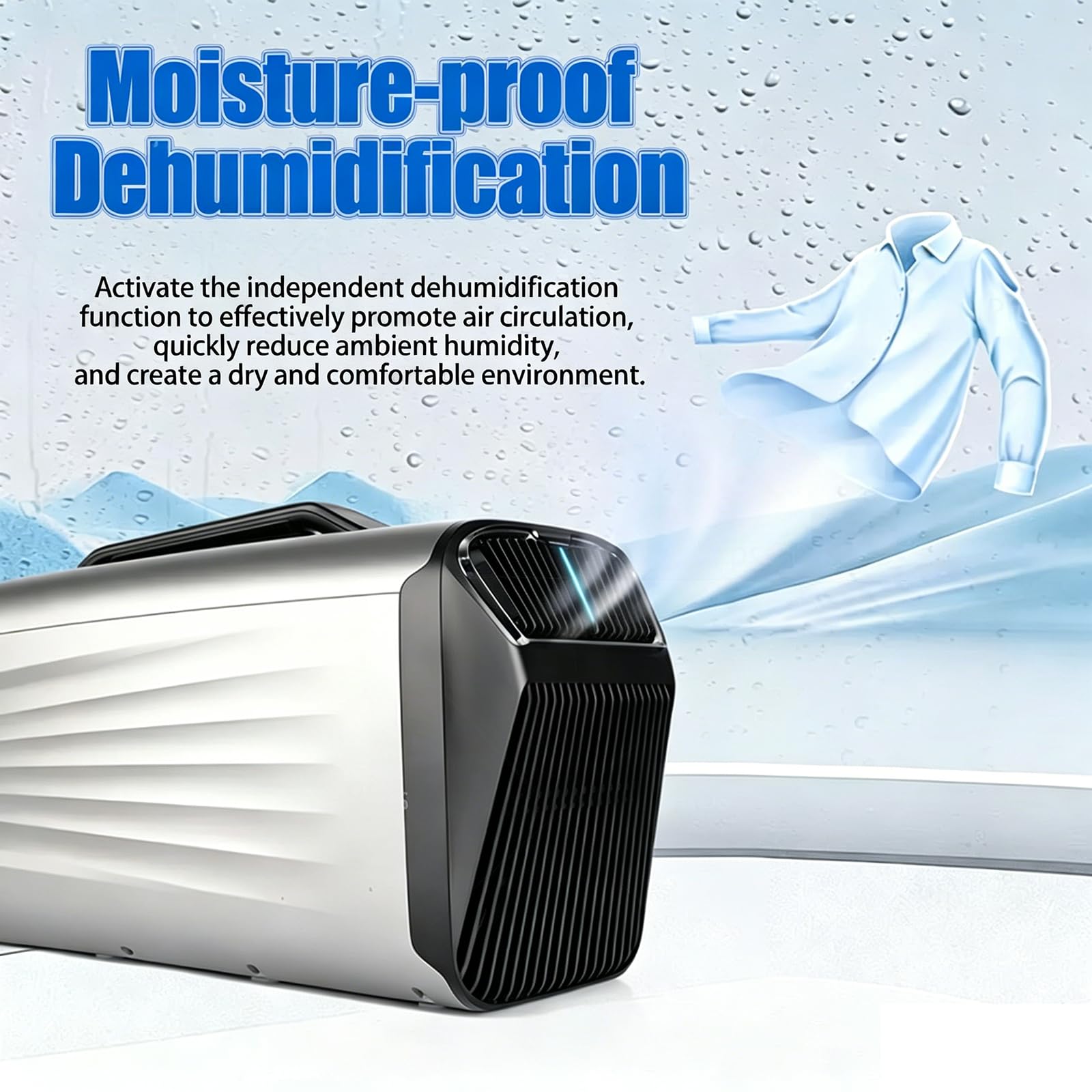 400W Portable AC Heater 5200 BTU Tente silencieuse Unité de Faible Puissance Camping RV Van Cressor Refroidissement Chauffage Déshumidificateur 45dB Équipement extérieur
