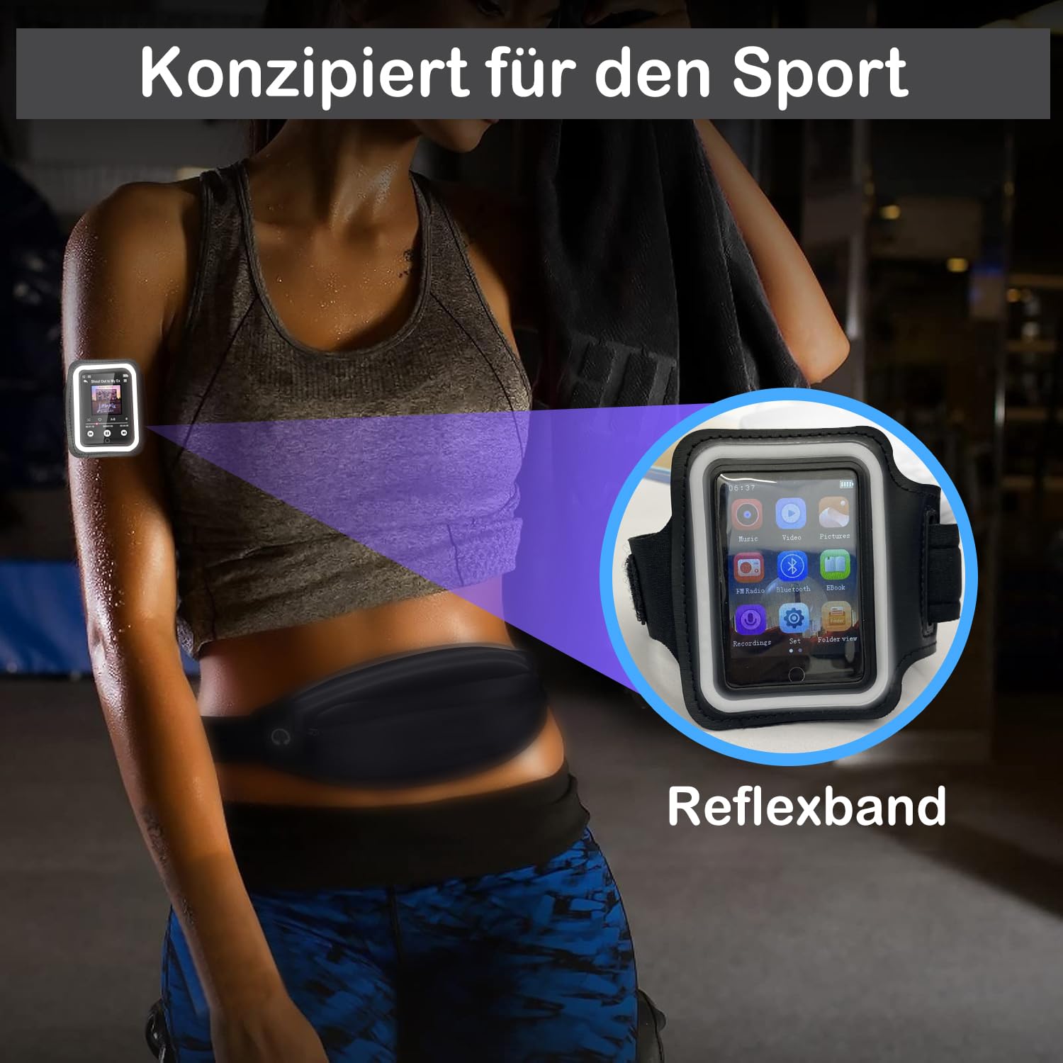 Cinturino Sportivo Regolabile Per Lettore MP3 - Anti-Sudore E Traspirante - Foto 5