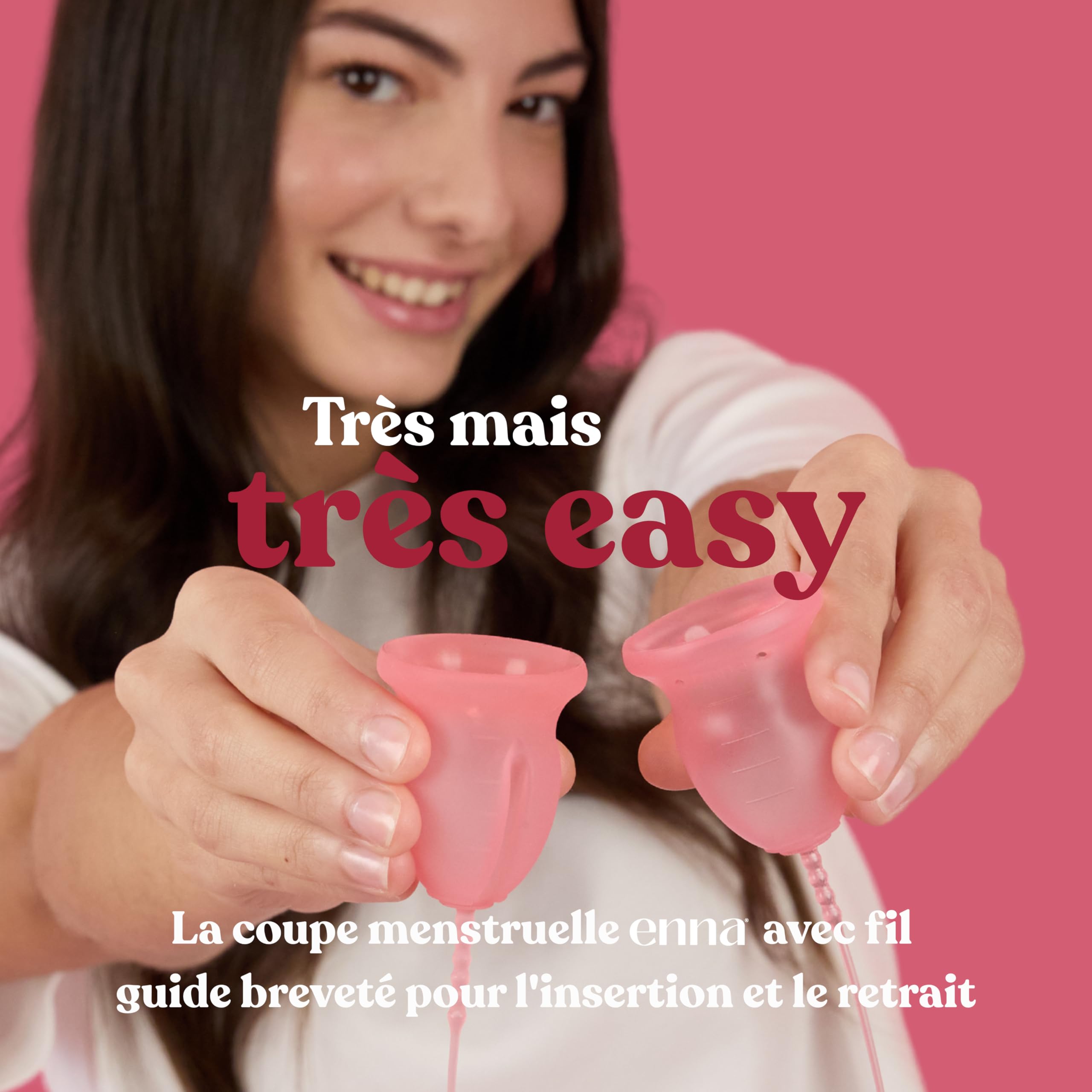 ENNA CYCLE "M" - 2 coupe menstruelles + Boîte de stérilisation | Avec enna box stérilisatrice | Adaptation naturelle | Silicone médicale| fabriquée en Espagne | Jusqu'à 12h