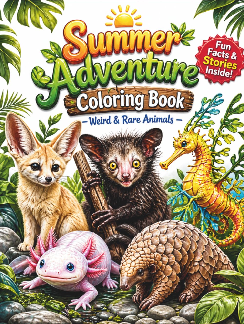 Summer Adventure Coloring Book for Kids: Weird & Rare Animals Coloring Book for All Ages – Realistic, Cute & Relaxing Wildlife Designs: 50 Detailed ... Creativity, Stress Relief and Fun Learning