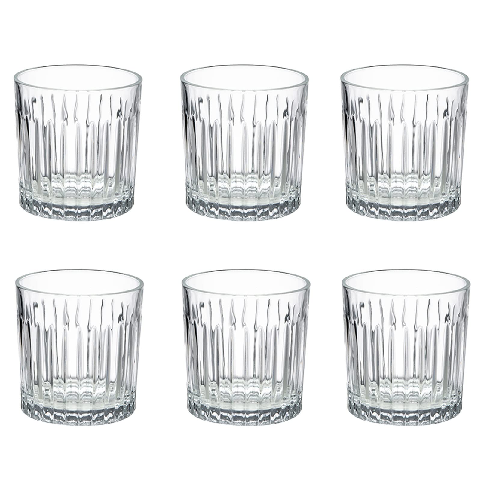 Kryształowe szklanki do whisky, szkło barowe, przezroczyste szklanki do wody, do whisky lub koktajli, kryształowe szklanki do wina, idealne na dom, restauracje i imprezy, 6 sztuk szklaneczek do soku i