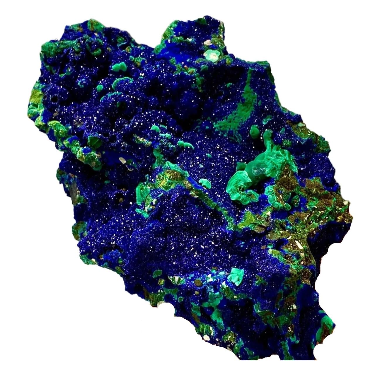 AARTERZZA 1pcs 400-450g Azurite Symbiosis Malachite Quartz Crystal