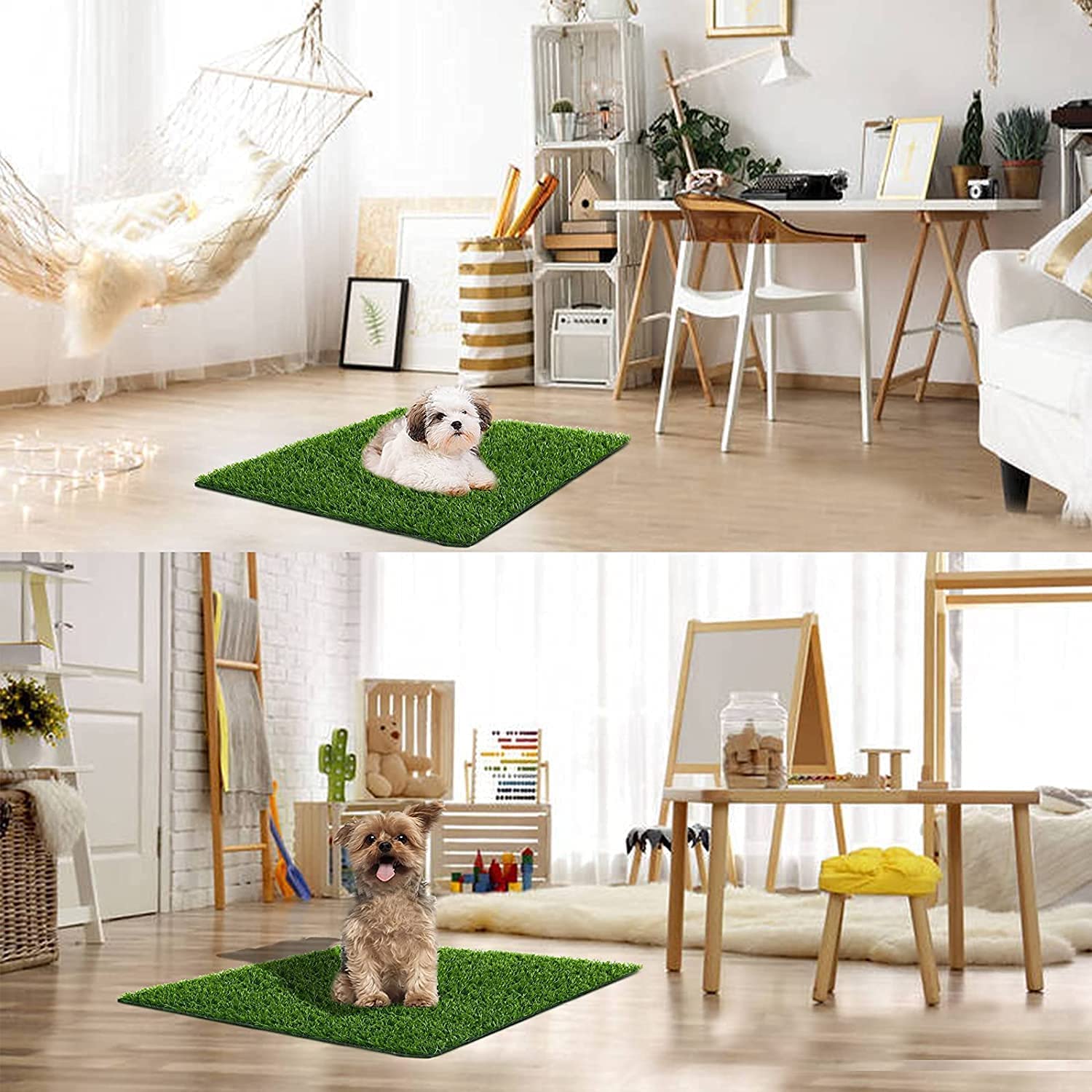 50 X 60 cm Gazon Artificiel pour Chiens, intérieur et extérieur, Fausse Herbe pour Chiens, Zone d'apprentissage de la propreté, terrasse, pelouse, décoration