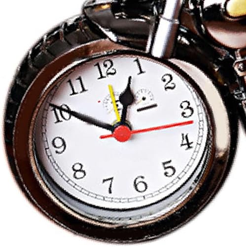 Miniatura 8 de Reloj despertador para motocicleta, movimiento de cuarzo de plástico, reloj de estante de escritorio, funciona con pilas, reloj de escritorio