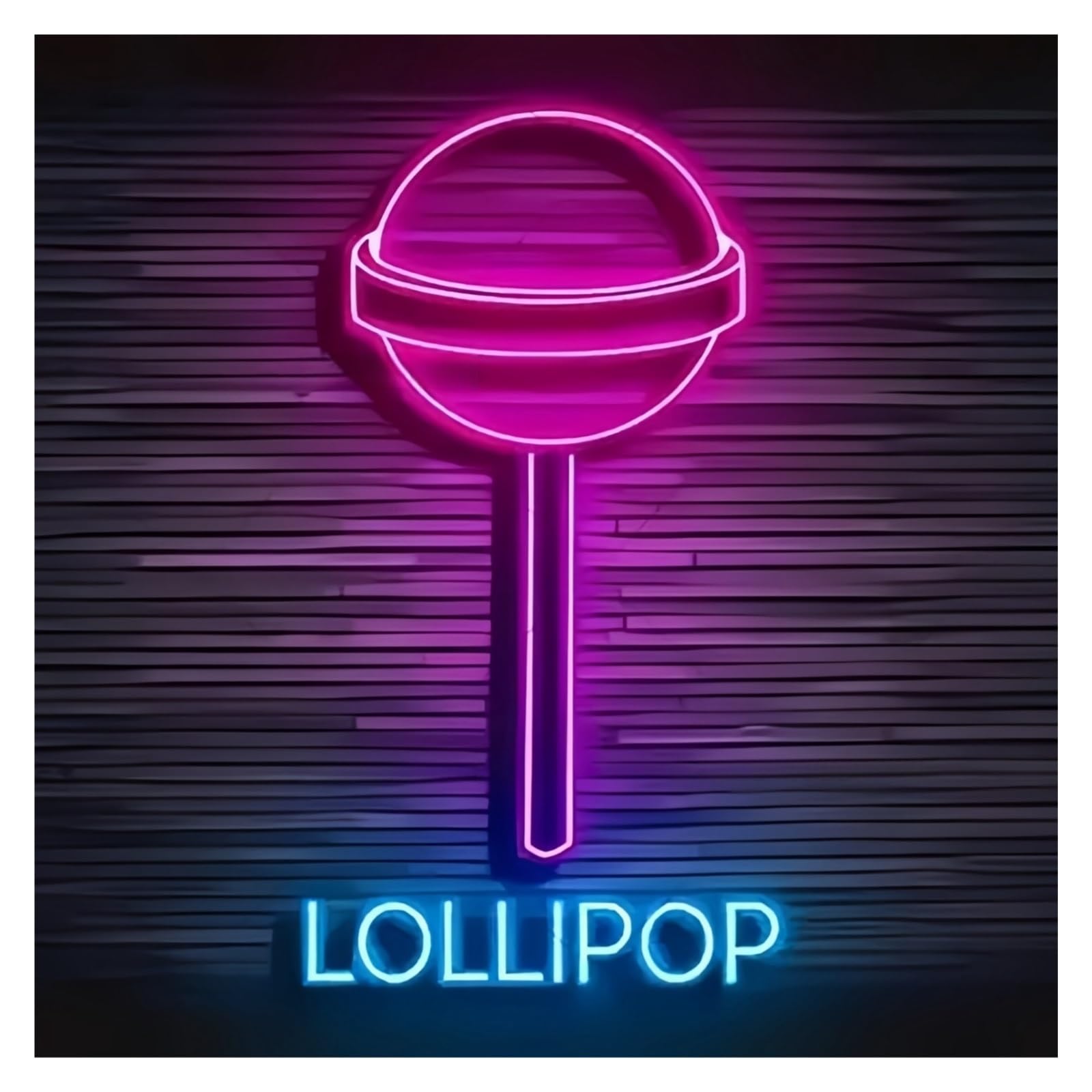 LEMST Signs Lamp Lollipop Neon Sign USB Powered Adjustable Brightness Neon Lights Suitable for Hung On The Door Wall and Balconies 20cmx30cm