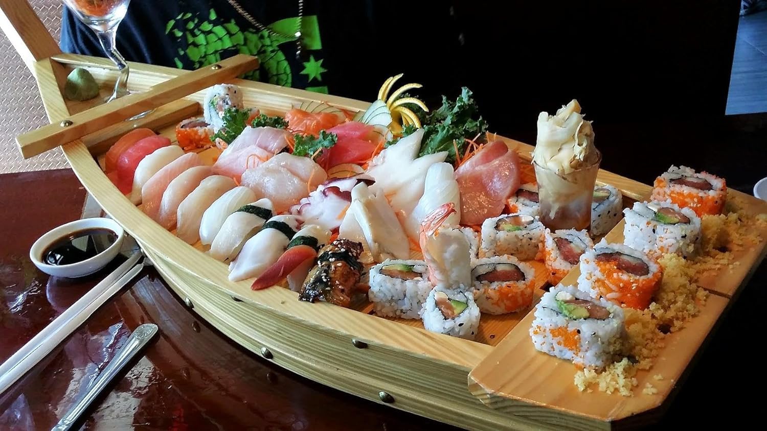 Happy Sales Wooden Sushi Boat 29.5