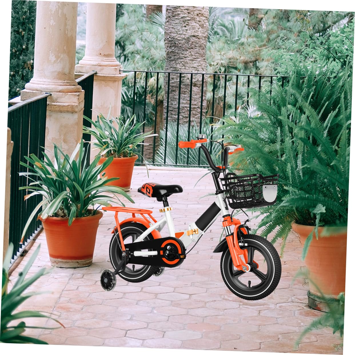 KOMBIUDA 2 Pares de Ruedas de Entrenamiento para Bicicleta Infantil, Desmontables, Asistencia de Equilibrio, Acero al Carbono y PU, para Niños y Niñas
