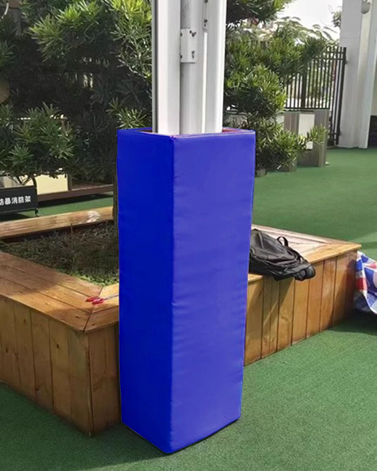 Whamtl Blue Waterproof Safety Foam Padding Outdoor, Basement Support Post 8-25Cm Square Pole, Impact Resistant Safety Collision Cover Fully Wrapped(,5X5in(13X13cm))