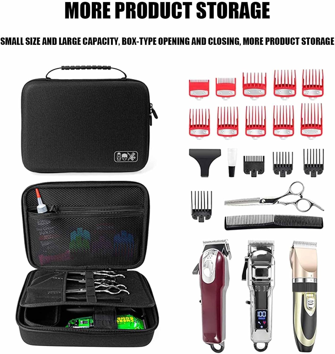 Compact Shockproof Storage Case for Hair Clippers and Tools
