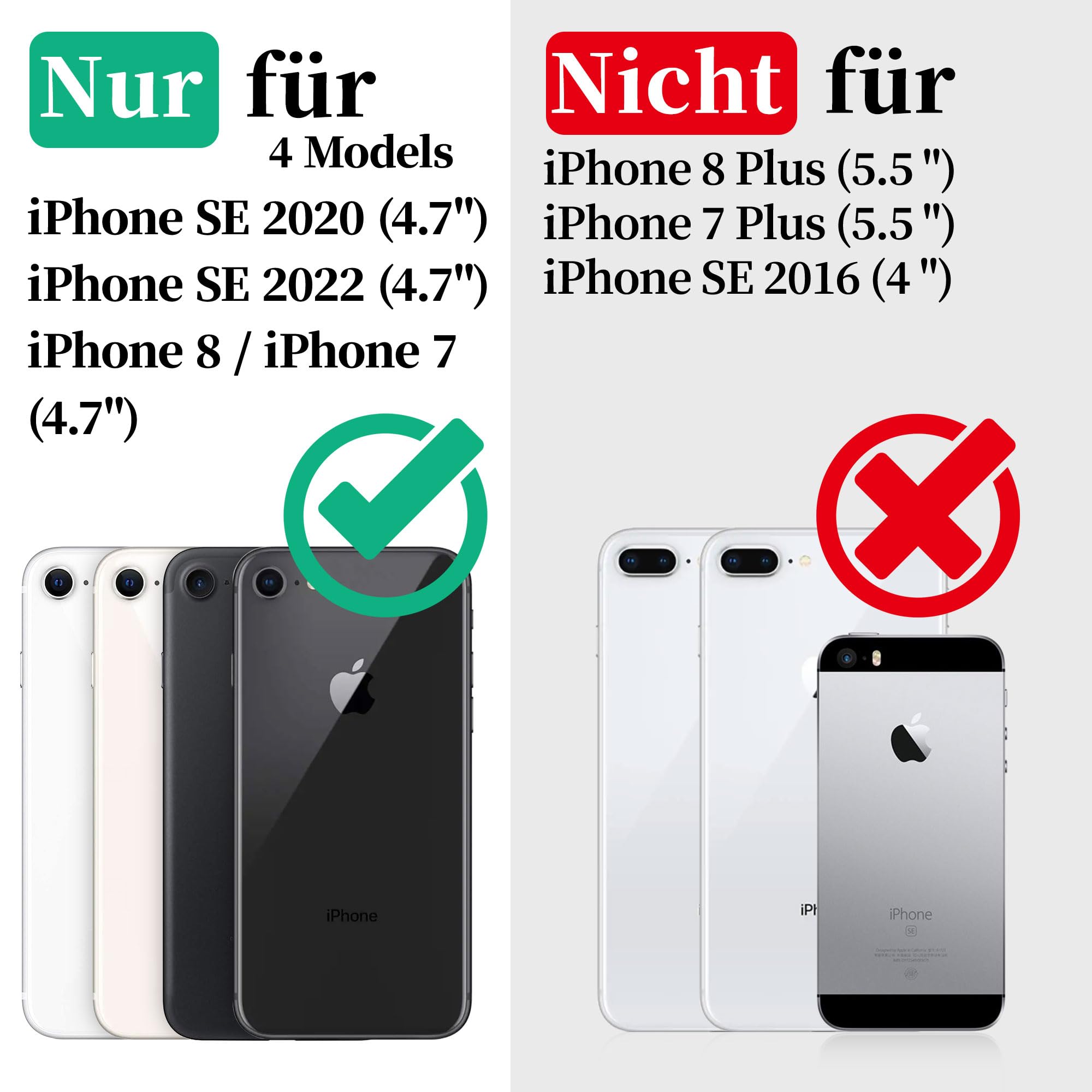 Cozycase TOP Militärschutz Hülle Für iPhone SE 2022 2020 8 7 wasserdichte 360 Panzerhülle Outdoor Vorne Hinten Case Soßfest Staubschutz Baustelle Waterproof Handyhülle Für iPhone SE, Schwarz