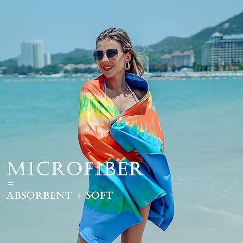 Miniatura 5 de Your Choice Toalla de playa  Toallas de playa de microfibra de gran tamaño, toalla de playa de secado rápido para adultos, toalla de playa sin