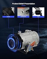 Vista 252 de ECCPP Compresor de CA 1997-2003 apto para Mitsubishi Montero Sport 3.0L 1999-2004 para Mitsubishi Montero Sport 3.5L Compresor de aire acondicionado