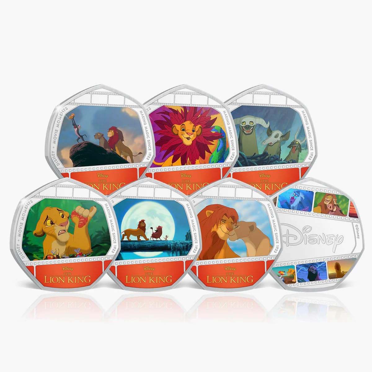 FANTASY CLUB Moments Le Roi Lion – Set de 6 Pièces de Collection Disney en Couleurs HD – Édition Limitée avec Scènes Iconiques