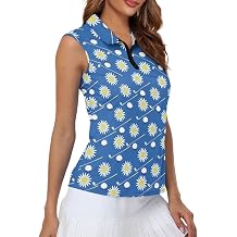 Sleeveless Collared Golf Shirts for Women, Zip Tank Tops Polo Shirts, Golf Shirt Women Sleeveless for Summer
