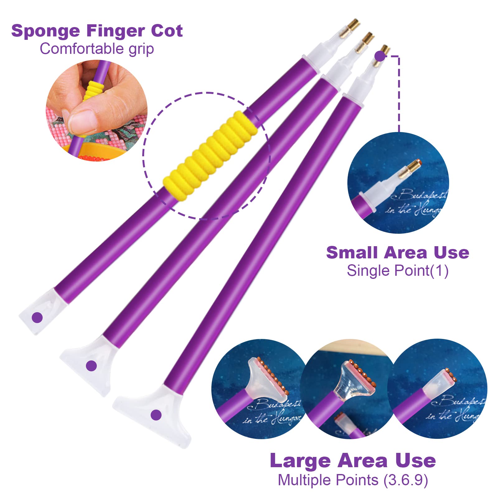 JOYBOY Diamond Painting Kit Completo,60 Slots Diamant Painting Accessori,per Fai da Te,Unghie,Gioielli,Artigianato d'Arte