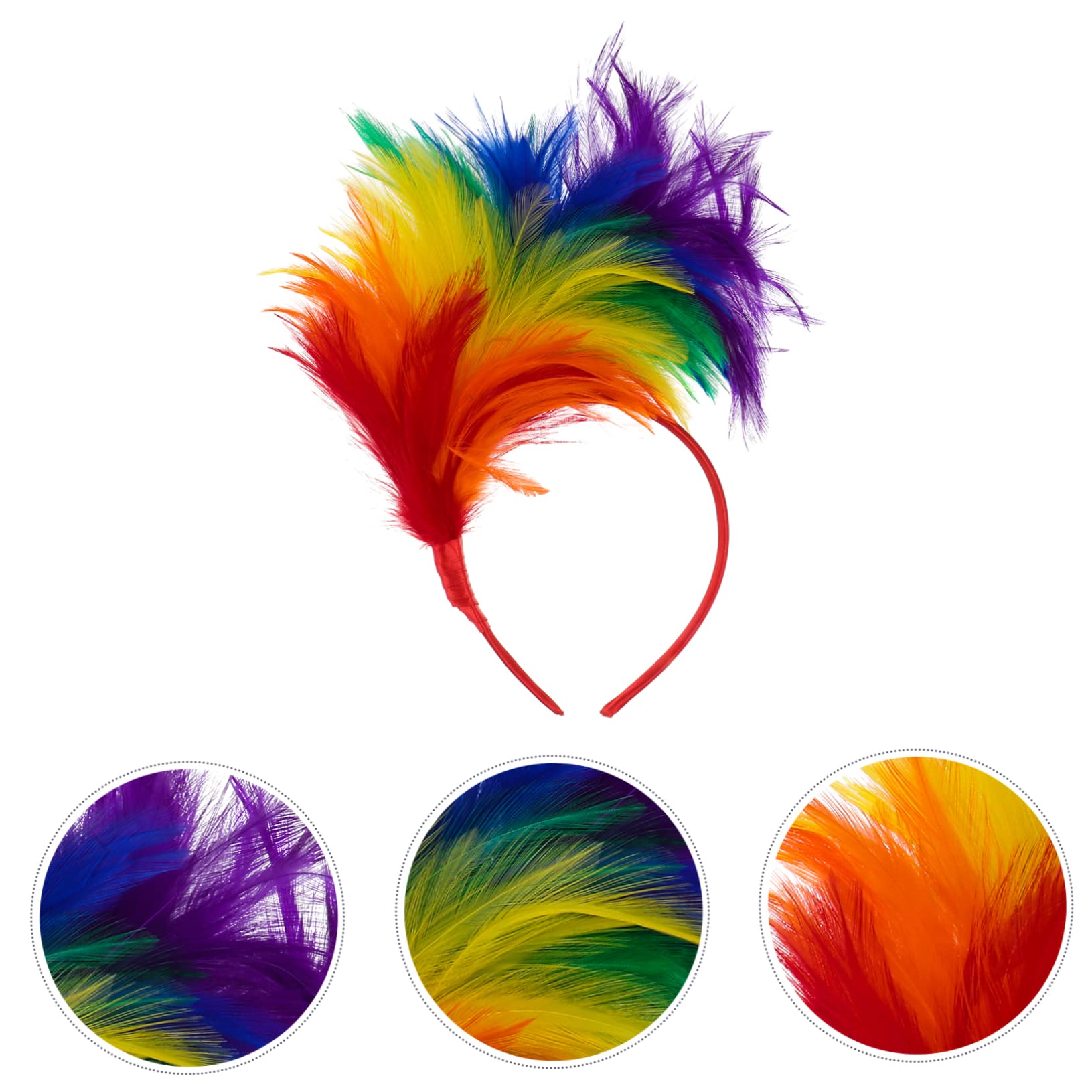 minkissy Copricapo Di Piume Colorate Per Donna Fascia Per Capelli Da Sposa Festa Unica Leggero e Comodo Da Indossare