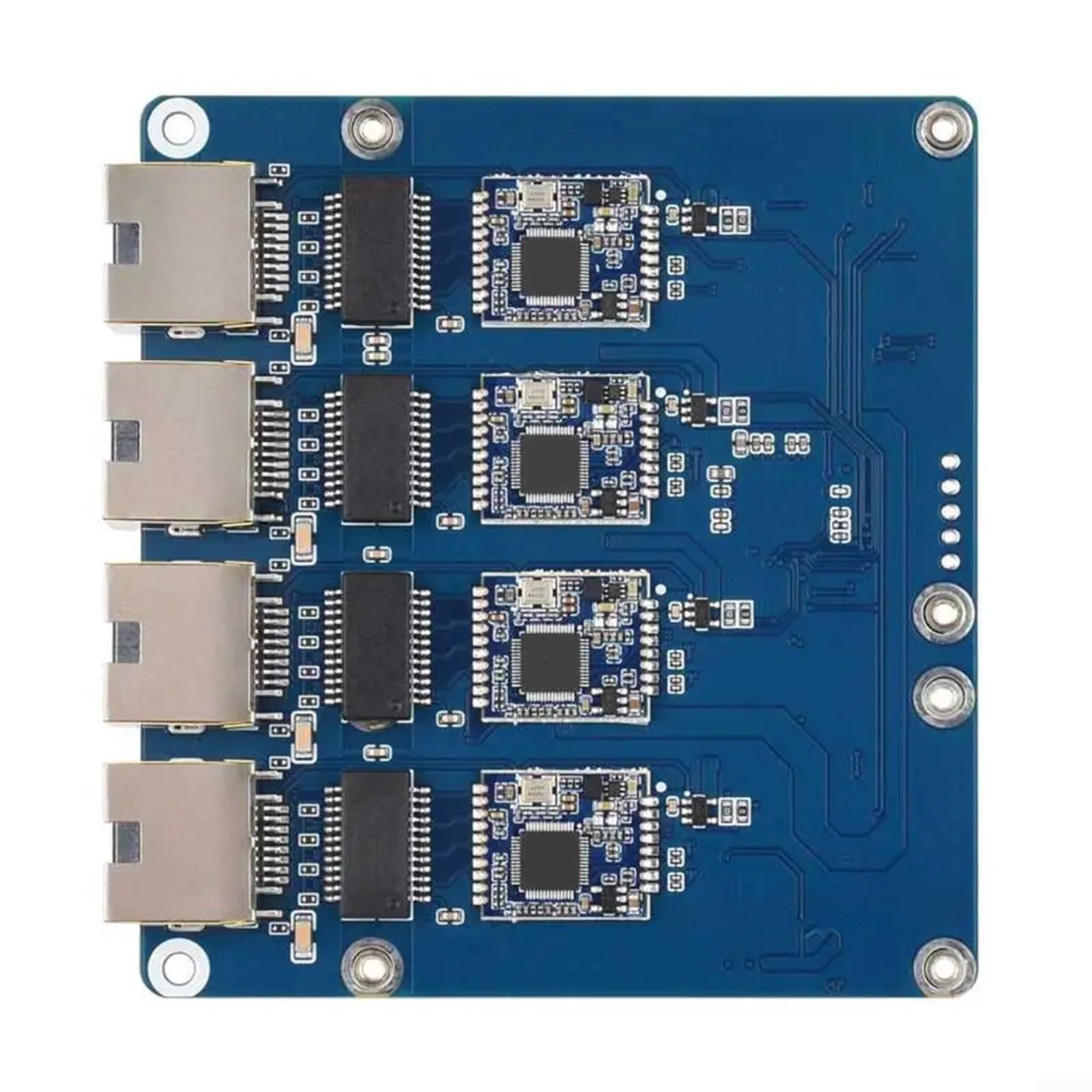 Scheda adattatore Ethernet a 4 porte senza driver per Raspberry Pi 5, hub di rete Gigabit che supporta la trasmissione rapida dei dati 2.5G (scheda Gigabit ETH)