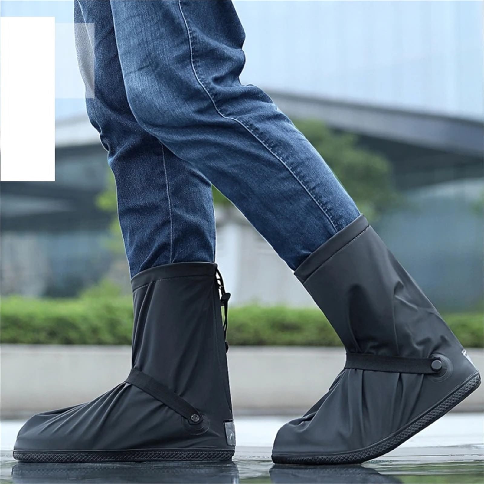 3 pares de cubiertas for zapatos, cubierta for Botas lluvia, impermeables for for hombres y mujeres, for exteriores for días lluviosos, antideslizantes tubo alto para Protección