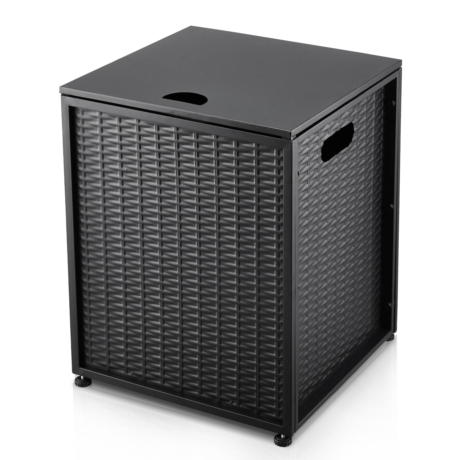 ((similar)) Propane Tank Cover Table for 20 lbs Propane Tank Outdoor Gas Tank Storage Side Table with Storage Sides, Dual Function Table and Cover for Gas Fire Pit Gas Grill Griddle Propane Stoves