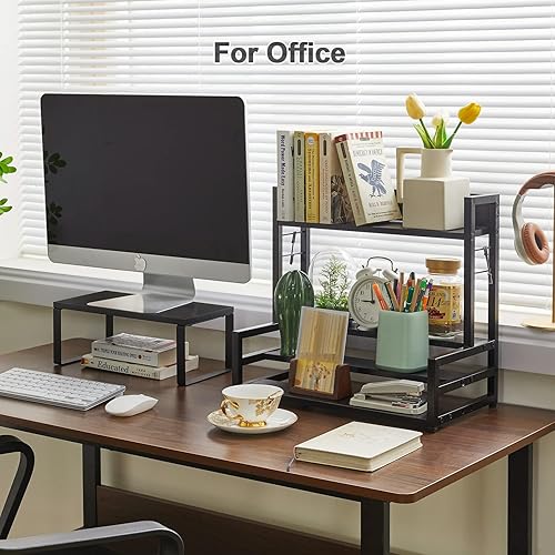 Miniatura 4 de YMYNY Estante de especias de 4 niveles con diseño escalonado, estante organizador de cocina de pie, estante de almacenamiento de encimera para