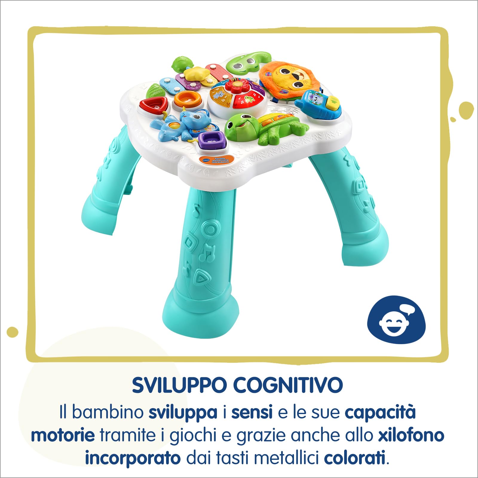 SOBEAU Giochi Bimba 1 Anno , Tavolo Multiattivita Bambini, Regali Bambina Strumenti Musicali, Giocattoli Bambina 1 2 3 4 Anni, Tavolo Giochi Interattivi per Bambino