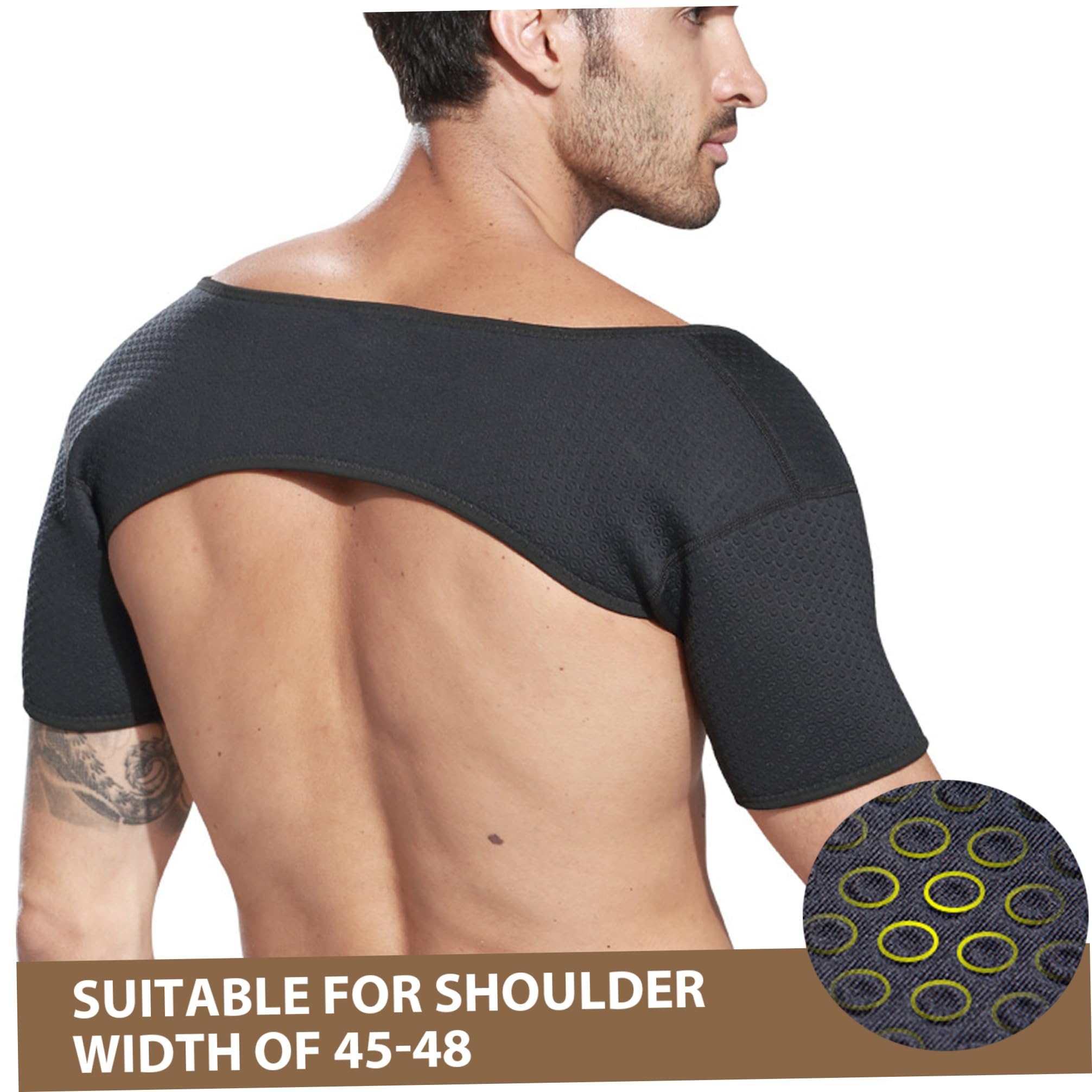 AEIOFU Double Shoulder Brace for Men, Shock Absorption Double Shoulder Brace, Elastic Nylon & Neoprene Support, Warm Breathable Support for Sleep, Sport & More