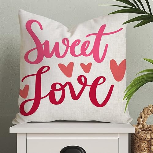 Miniatura 1 de Funda de almohada romántica para el día de San Valentín funda de cojín para boda compromiso aniversario decoración del hogar sofá sala de estar