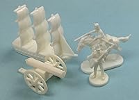 Vista 2 de Morrison Games Napoleonic & Civil War Military Miniatures (White): Plastic Toy Soldiers Set: Infantry, Cavalry, Artillery, Ships