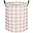 CLOCOR Kids Laundry Basket,Waterproof Baby Boys Nursery Hamper,Collapsible Fabric Storage Container,Toys Bin,Room Decor,Gift BasketPink Grid