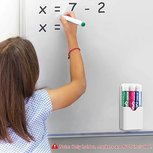 Miniatura 4 de CaseBot Soporte magnético para rotulador, soporte para bolígrafo para pizarra blanca o refrigerador, organizador de almacenamiento de vasos