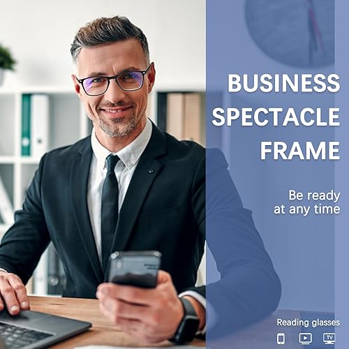 Miniatura 2 de Paquete de 6 lentes de lectura para mujeres y hombres, lentes de bisagra de resorte, bloqueo de luz azul, antifatiga ocular, lectores de computadora