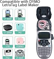 Vista 8 de Phomemo P12 Label Tape Compatible with DYMO Label Maker Refills LT-100H LT-100T 200B, for P12 P12PRO LT12 F12 Label Makers 12mm x 4m(1/2''X 13')