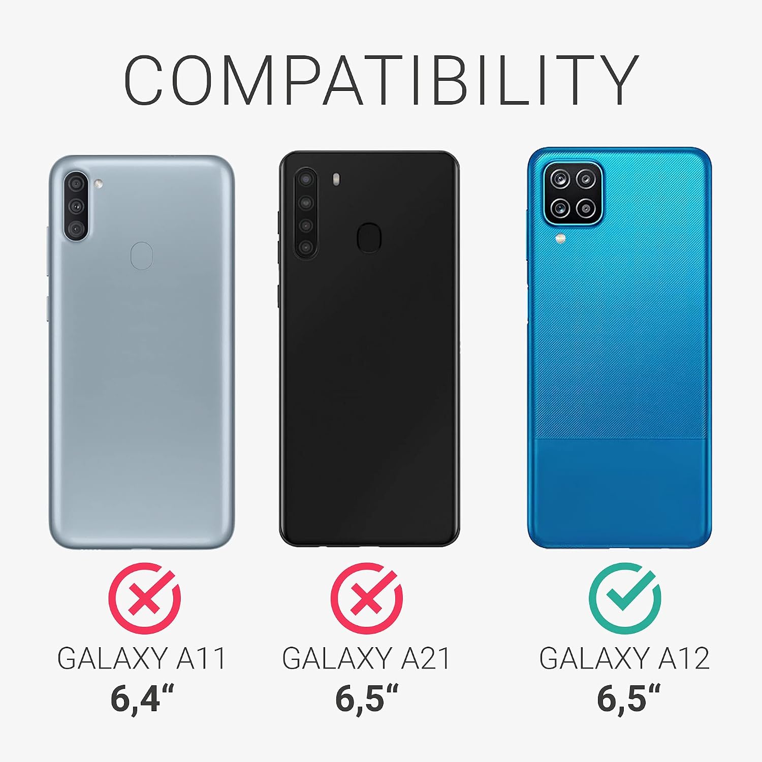 kwmobile TPU Case Compatible with Samsung Galaxy A12 - Case Soft Slim Smooth Flexible Protective Phone Cover - Metallic Turquoise