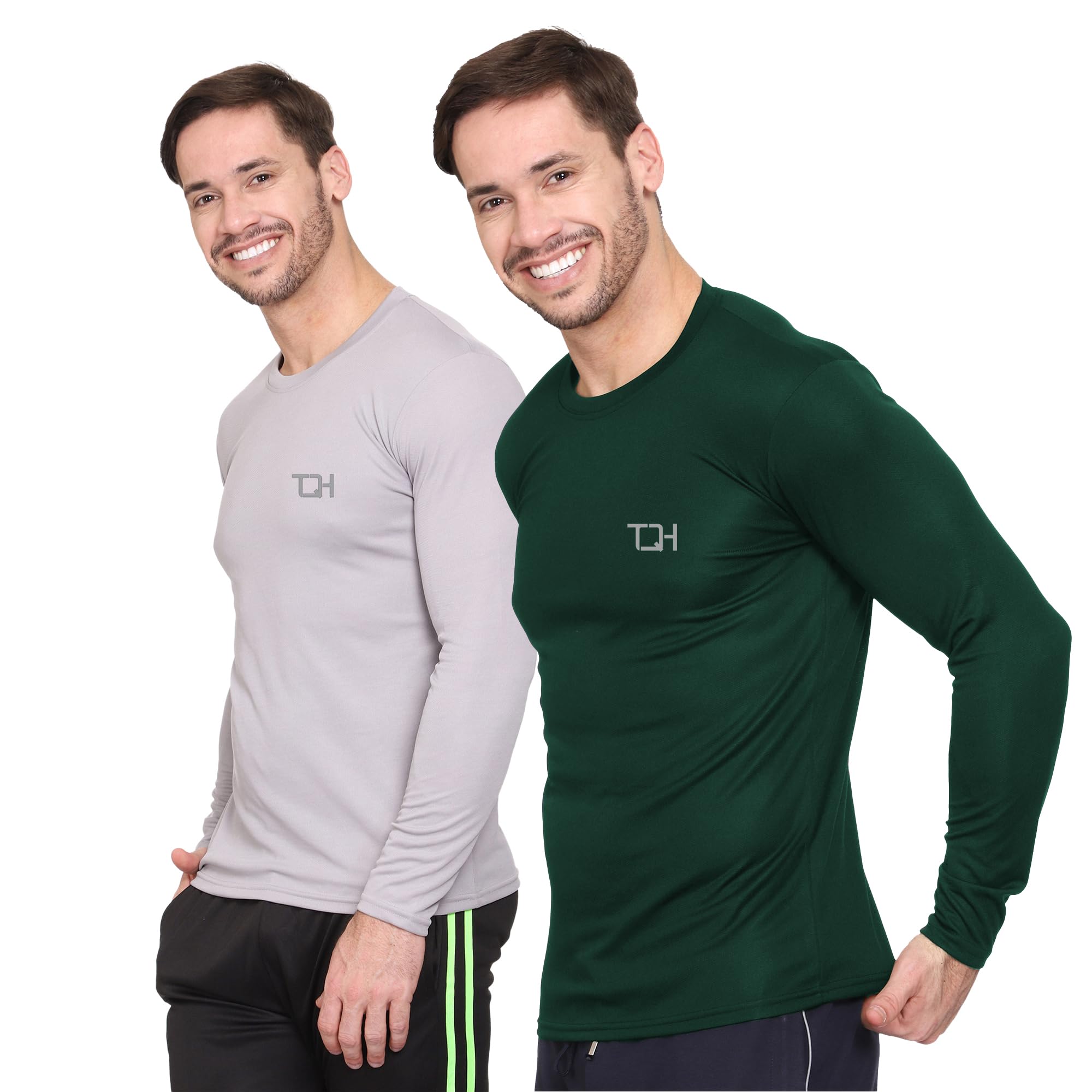 TQH Solid Men Full Sleeve Round Neck Black, Navy Blue T-Shirt-image-21
