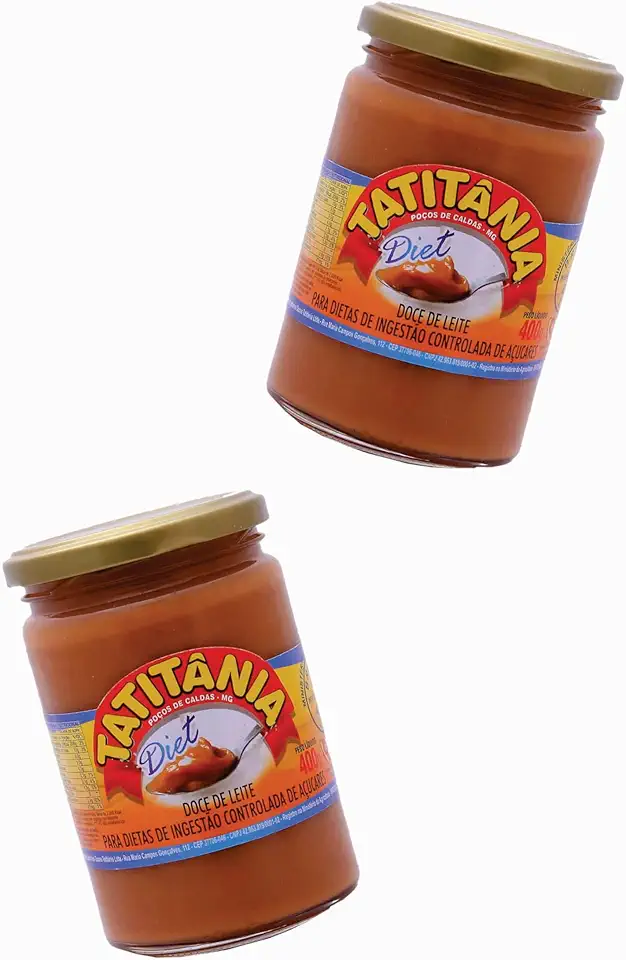 2 Doces de Leite Diet 400g, sem Açúcar Saudável para Diabéticos