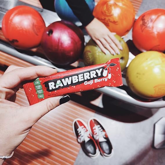 Rawberry Goji Berry Vegan Gluten Free Nuts Bar Without Sugar Addition (15 Pieces in a Box)