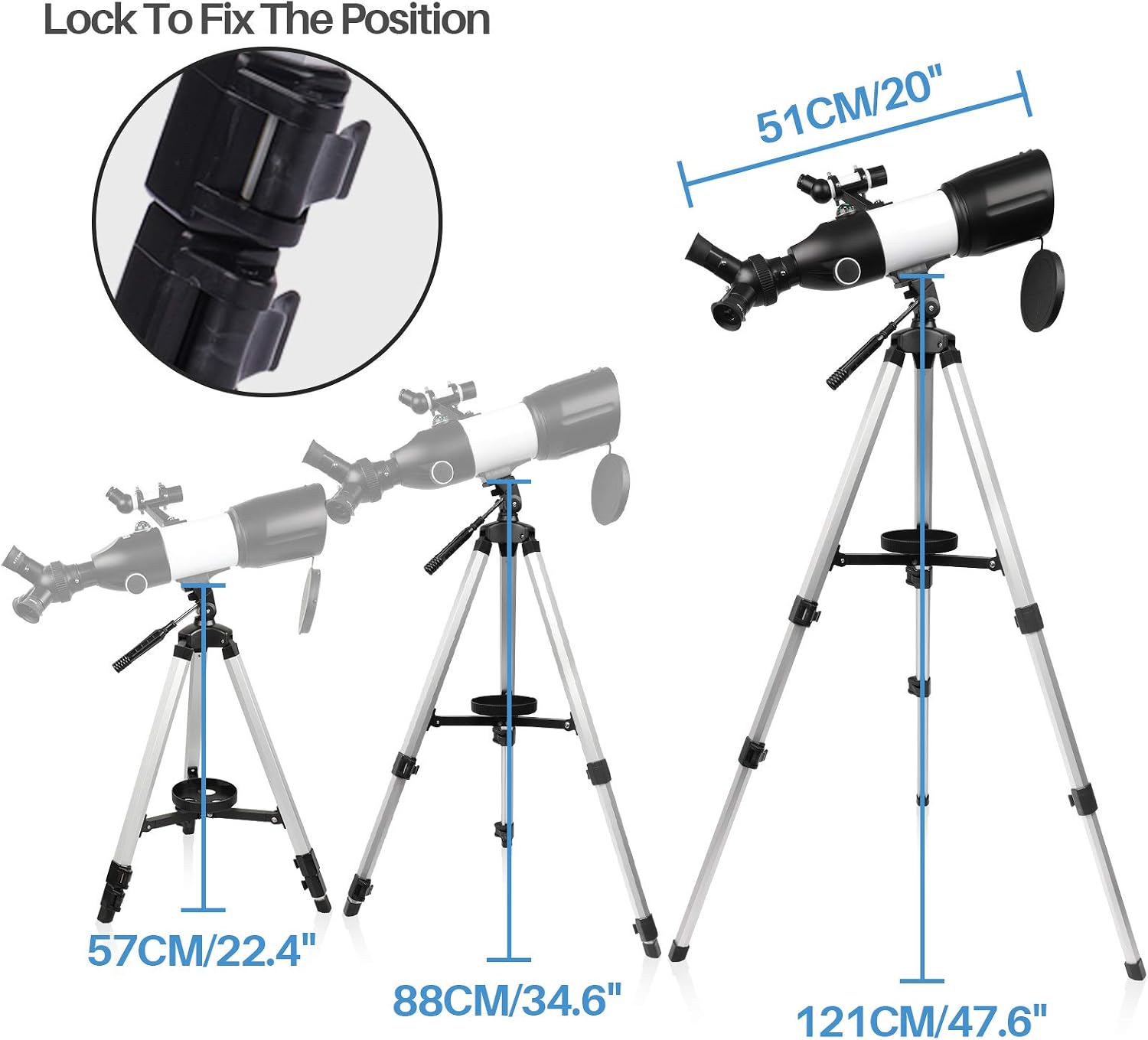 Nеw Dеаl Telescope for Adults Kids Beginners,3 Rotatable Eyepieces 80mm Aperture 400mm Mount Astronomical Refracting Telescope, HD high Magnification, Portable and Equipped with Phone Photo Adapter