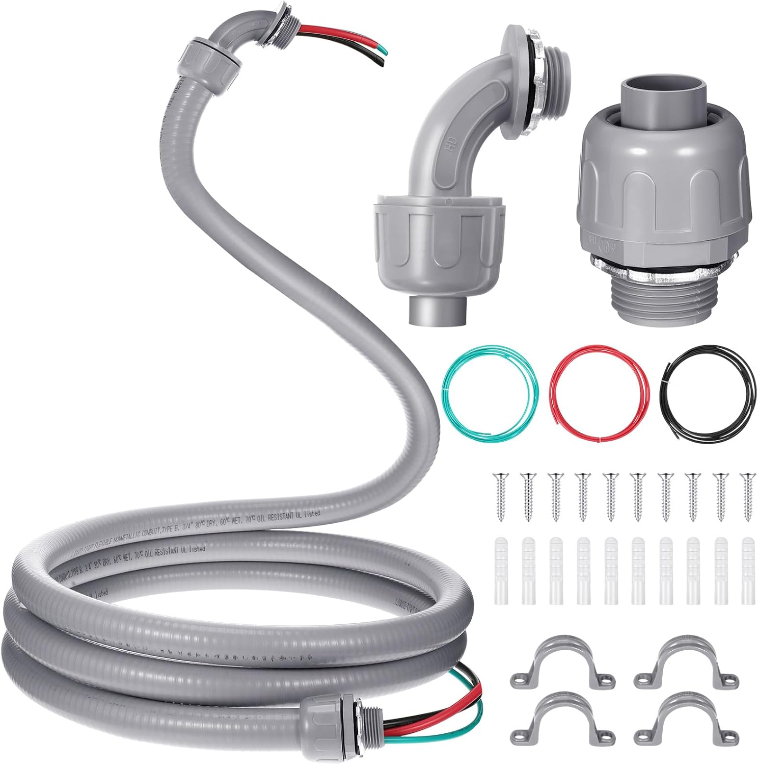 Umigy Power Whip Assembly Kit Electrical A/C Whip Kit Flexible