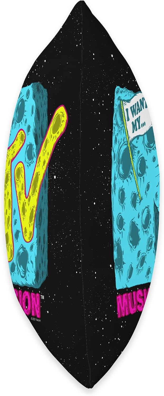 MTV Music Television Blue Moon I Want My MTV Space Throw Pillow