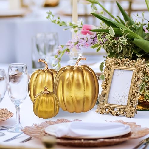 Vista 170 de Winlyn 7 calabazas artificiales verdes surtidas, calabazas de cosecha de color verde oscuro, calabazas decorativas de espuma para granja, otoño