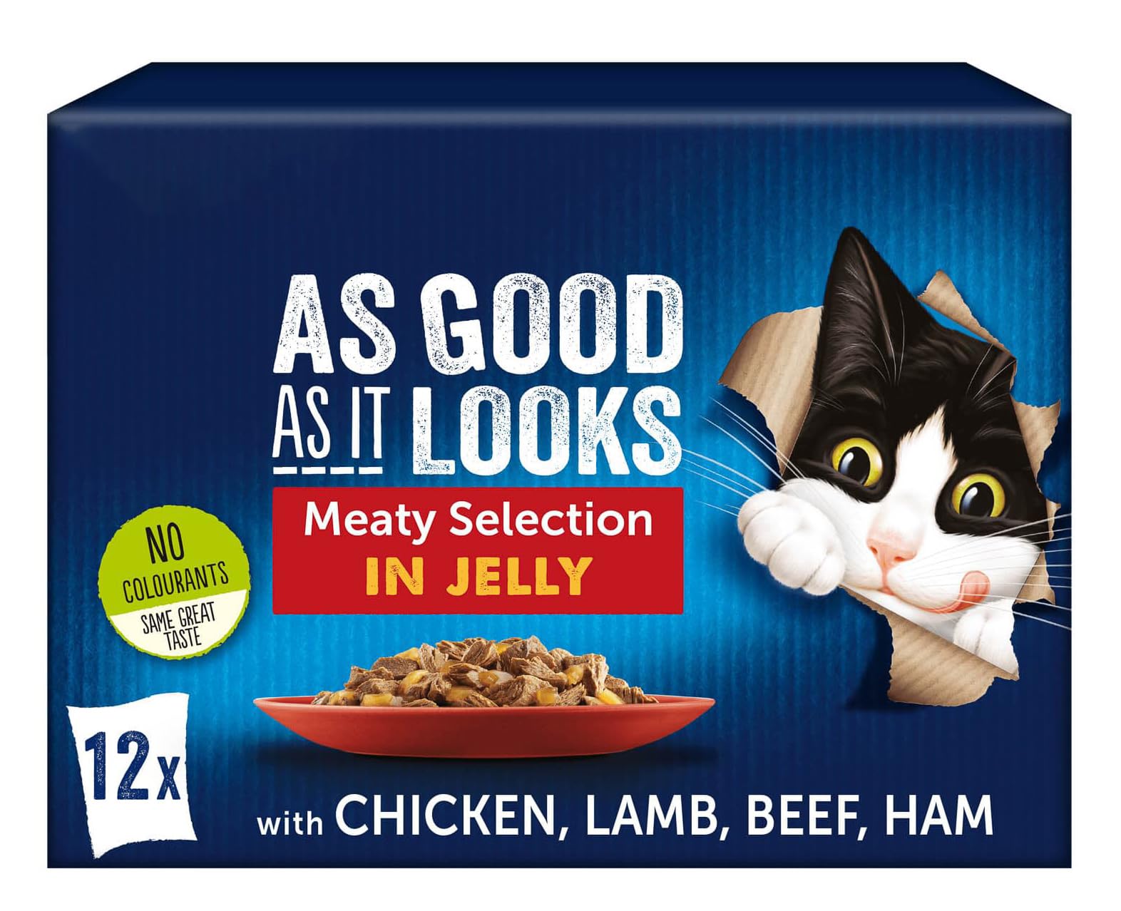 Fizporium Doubly Delicious Meat Cat Food - A Feast of Flavors for Your Feline Friend Cat Food Pouches- Cat Wet Food Convenient 12-Pack Variety.