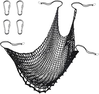 Playground Net | Double Layers Heavy-Duty Safety Net Toughness Rope Net,Anti-Fall Protection Playground Safety Net with 4 Extra Safety Hooks for Outdoor Rock Climbing Suanq
