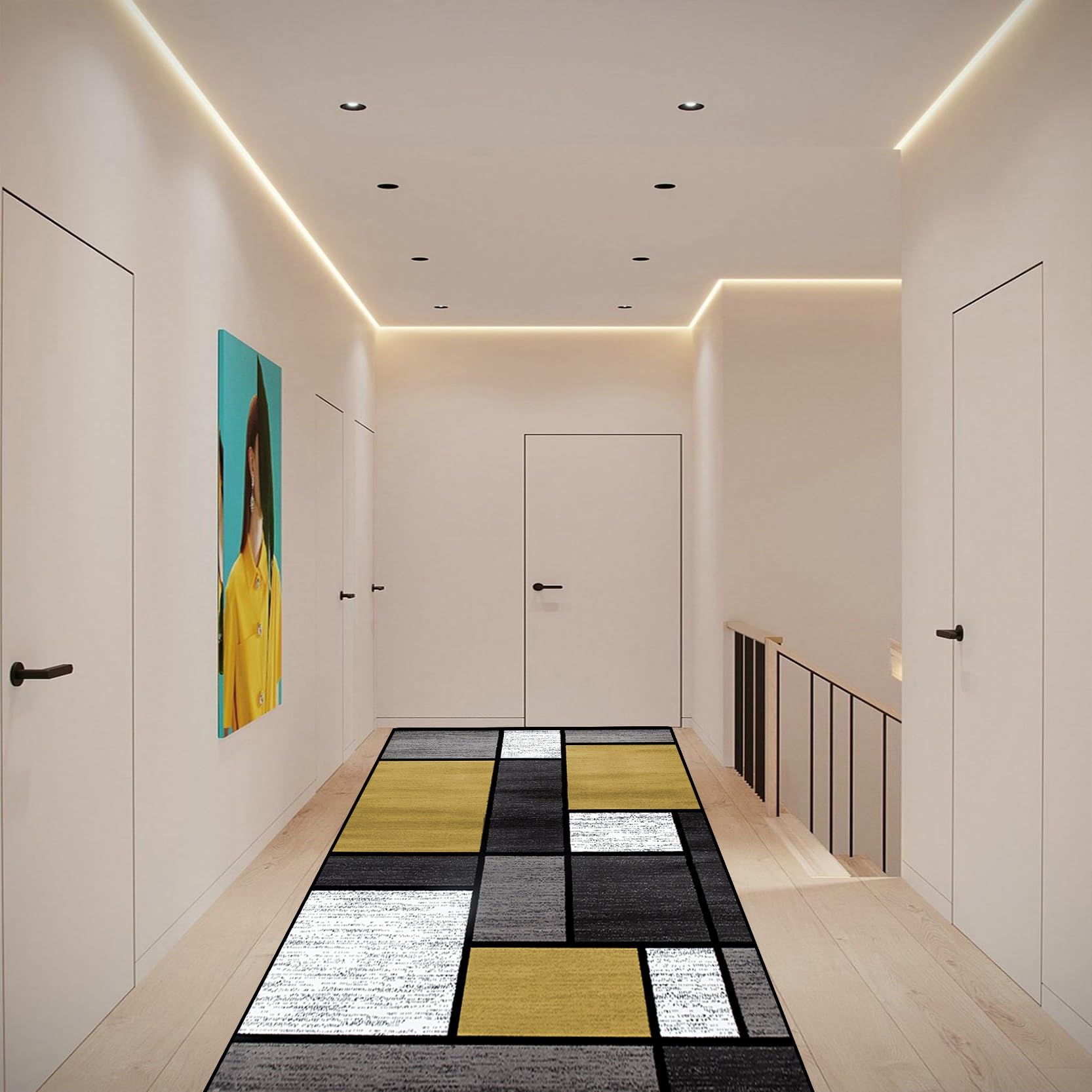 Alfombra Protectora Suelo 110 x 340 cm Robusta y Antideslizante Alfombrilla de Pie Fácil de Limpiar para el Piso de la Cocina, A